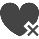 Heart Delete SVG Icon